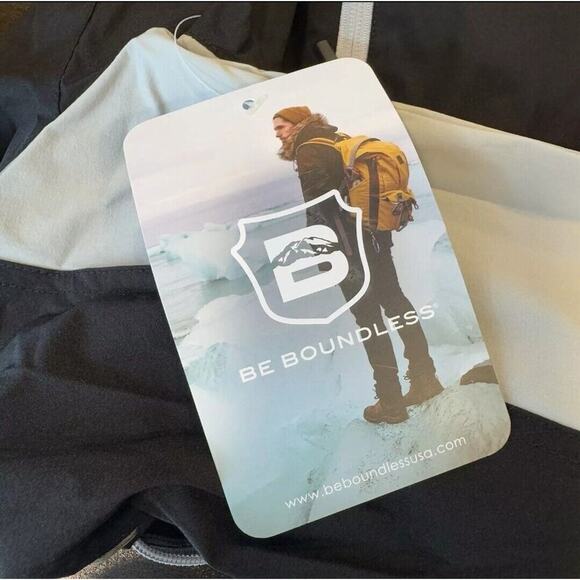 BE BOUNDLESS Colorblock Hooded Black Stretch Jacket Coat Mens 2XL NWT CR5 - Picture 4 of 6